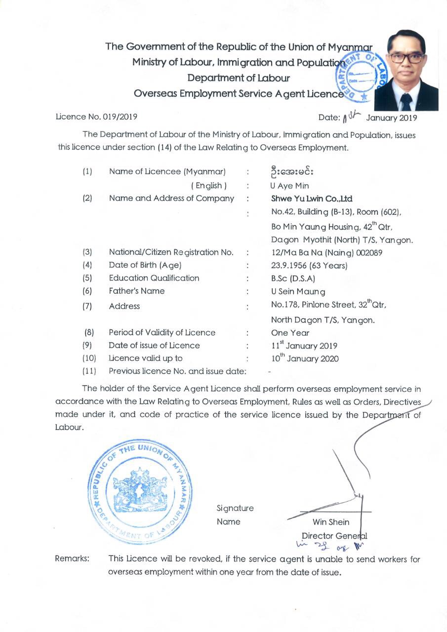 Shwe Yu Lwin Agency